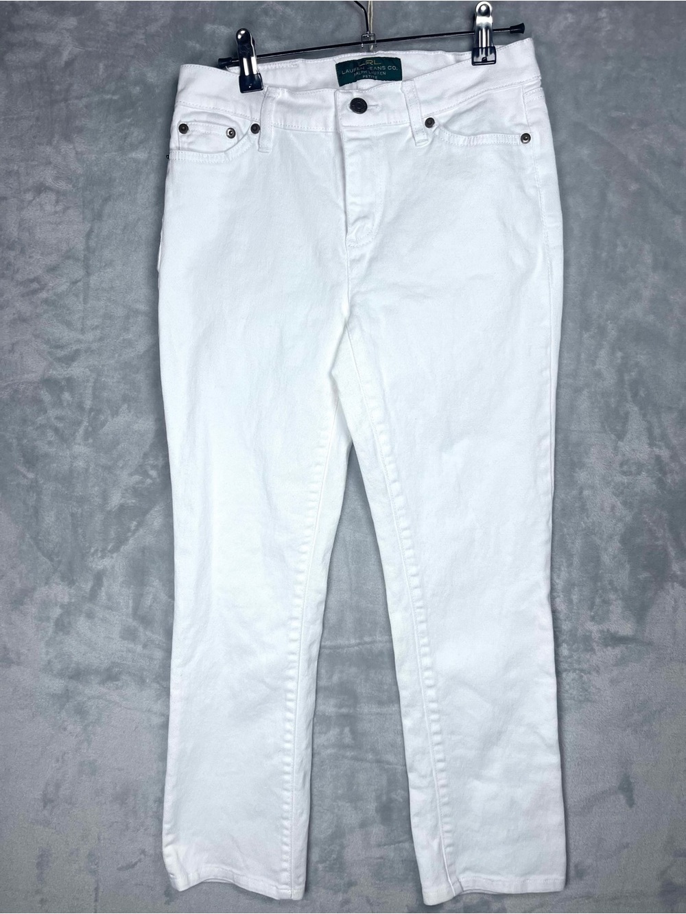 Ralph Lauren White Straight Leg Women's Jeans